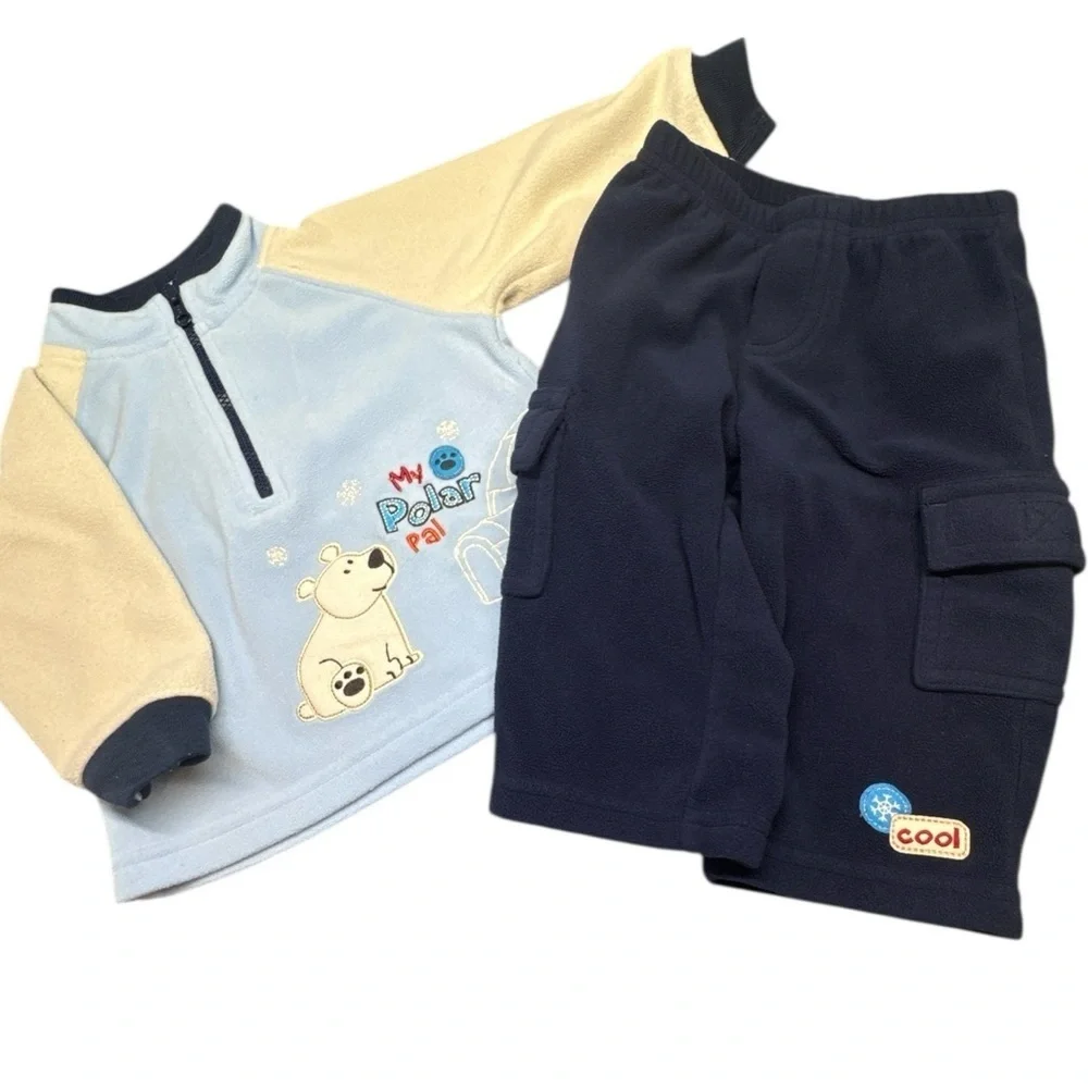 Carter’s Polar Bear Fleece Outfit (Size 3–6 Months)